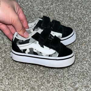 Toddler Vans , black camo